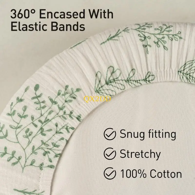 QX2D 2XBABY Cuna cuna ajustada Protectores colchón Cubierta manga protectora infantil para niños - imagen 5