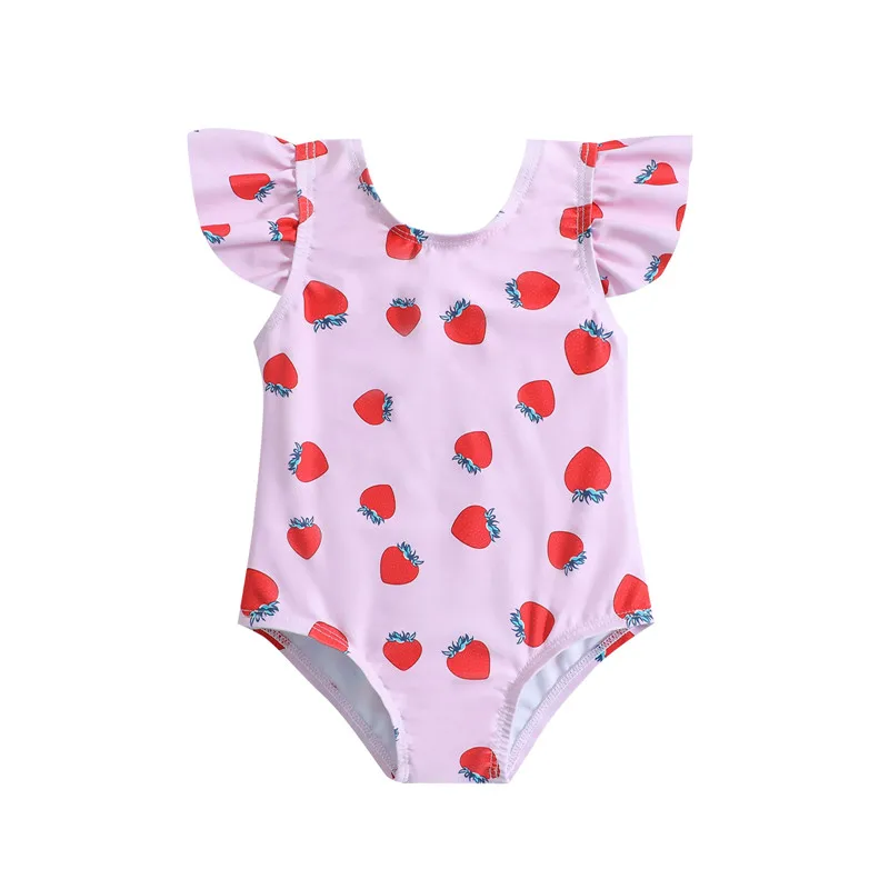 Traje de baño bebé niña una pieza estampado frutas veraniego ligero - imagen 4
