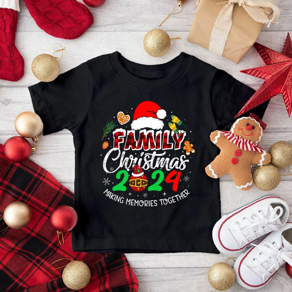 Camisetas con estampado de Navidad para toda la familia, playera a juego, ropa de fiesta familiar, regalo de Navidad, 2024 - imagen 5