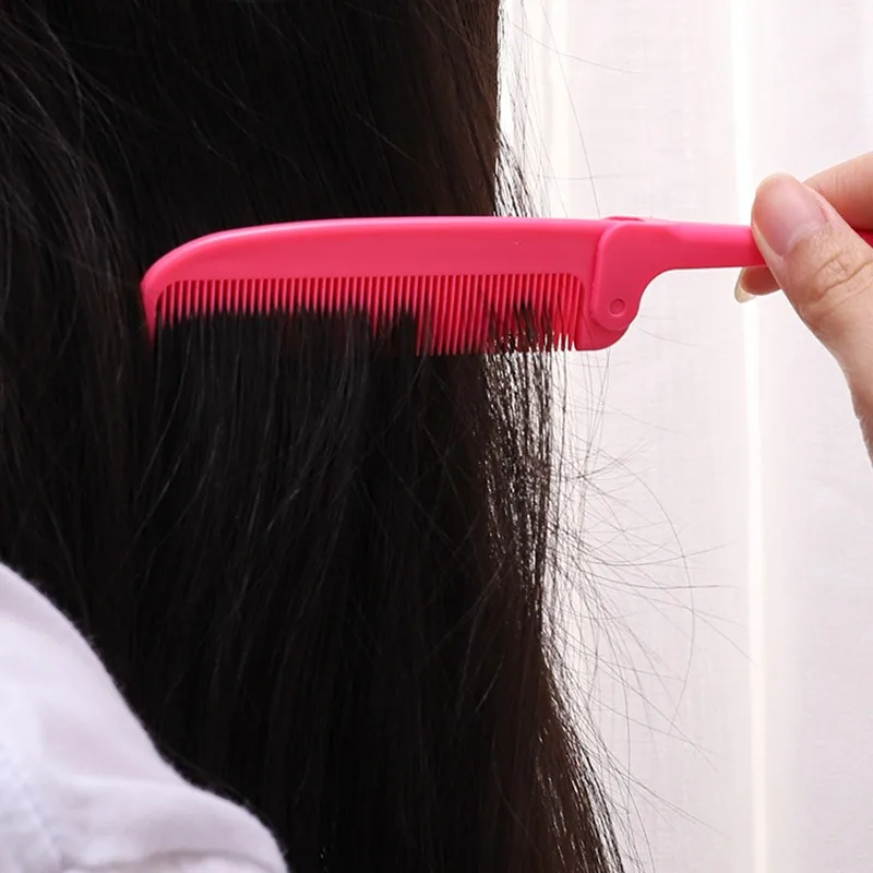 Peine de pelo de masaje plegable para niños y bebés, horquilla antiestática con personalidad, cepillo de viaje portátil, accesorio de estilismo - imagen 3