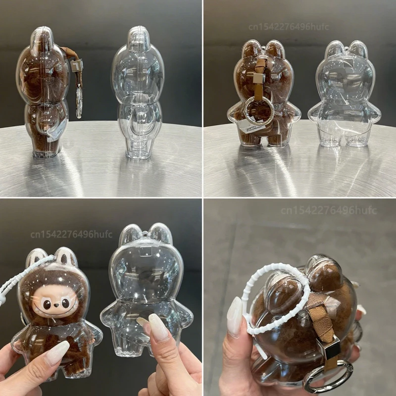 1/3 Uds funda protectora para LABUBU 4 PIN para la serie LOVE muñeco de peluche de vinilo cubierta antipolvo caja de almacenamiento para accesorios LABUBU regalos - imagen 3