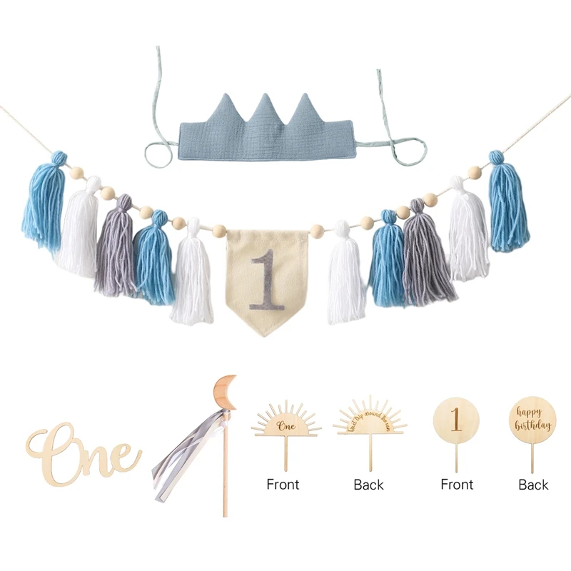 6Pcs Blue Tassel
