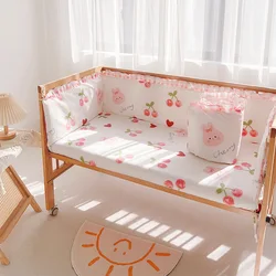 الوليد سرير طقم سرير 5 قطعة بطانات السرير 100% القطن طقم سرير الطفل تشمل ملاءة سرير مصدات مع ملء