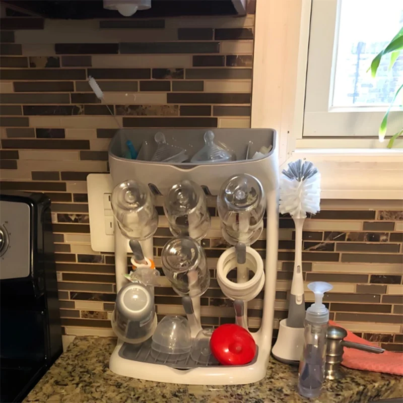 Tendedero Vertical para biberones de alta capacidad, nuevo estilo, estante de secado para encimera que ahorra espacio, accesorio para alimentación de bebé - imagen 2