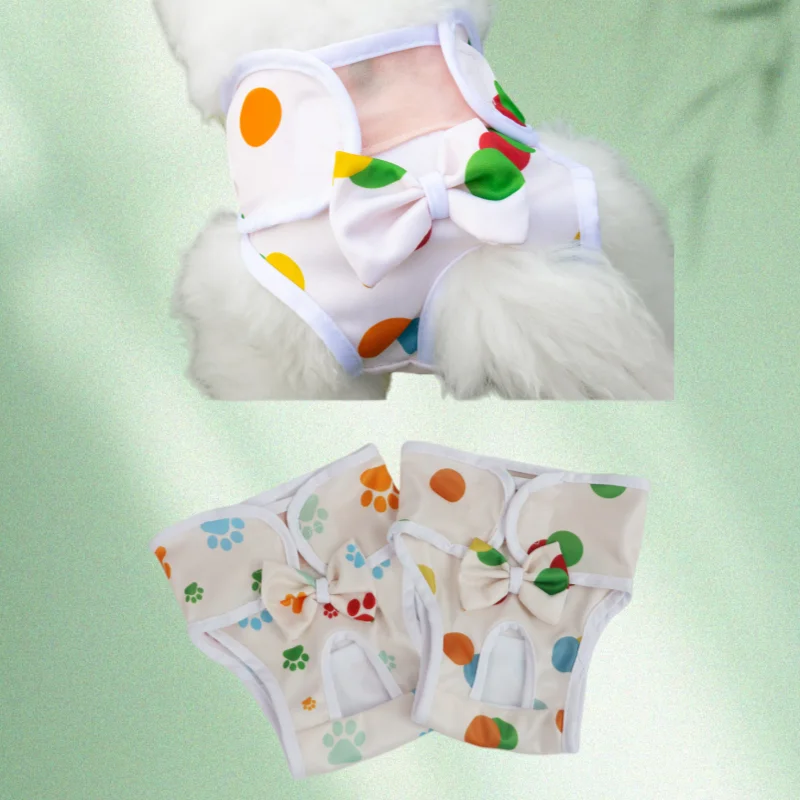 Pañales para perros, pantalones + 20 piezas, almohadilla fisiológica para mascotas, ropa interior para el período Menstrual, bañadores femeninos lavables, 3 uds. - imagen 4