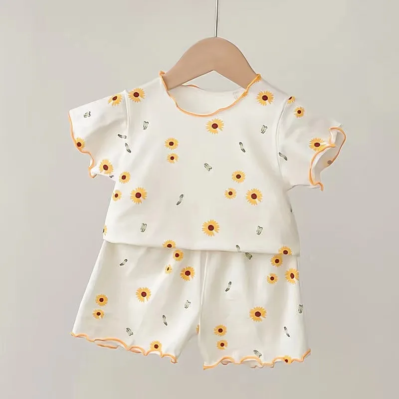 Pijama fresa para bebé niña – Conjunto dos piezas manga corta verano - imagen 3