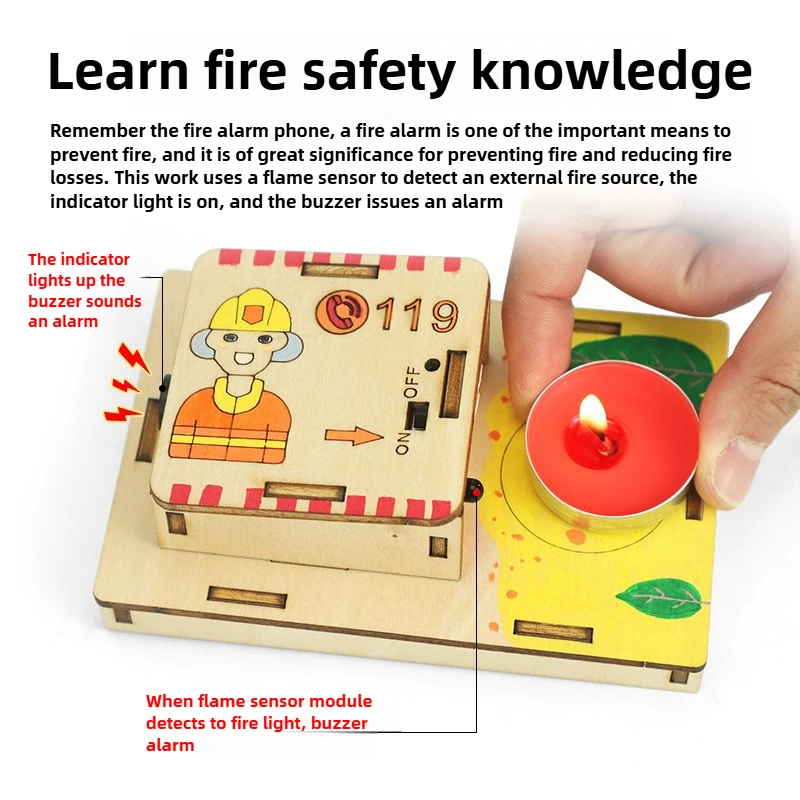 Kit de alarma de incendios infantil – Juguete educativo STEM - imagen 2