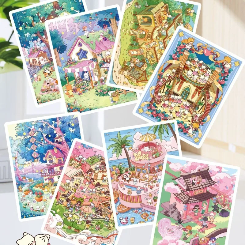 Pegatina de paisaje 3D, pegatina de apilamiento Visual de dibujos animados, escena de cabina, libro de escena en miniatura para estudiante - imagen 2