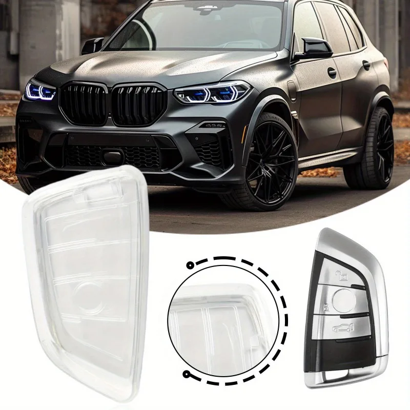 Funda transparente para llave de coche de TPU para BMW F20 G20 G30 X1 G05 X6 X7 - Soporte para llave con llavero - imagen 3