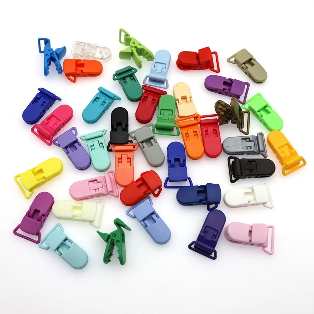 10 Uds. Clips para chupete de bebé, Clips para chupete de plástico sólido, soporte para chupete infantil, soporte para pezones, abrazadera multicolor, juguete