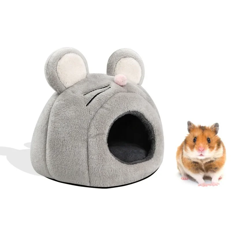 Jaula para hámster, cama suave y cálida para mascotas, hamaca para ratas, cerdo, ardilla, casa de invierno, nido de terciopelo para dormir, cama cálida para mascotas pequeñas - imagen 5
