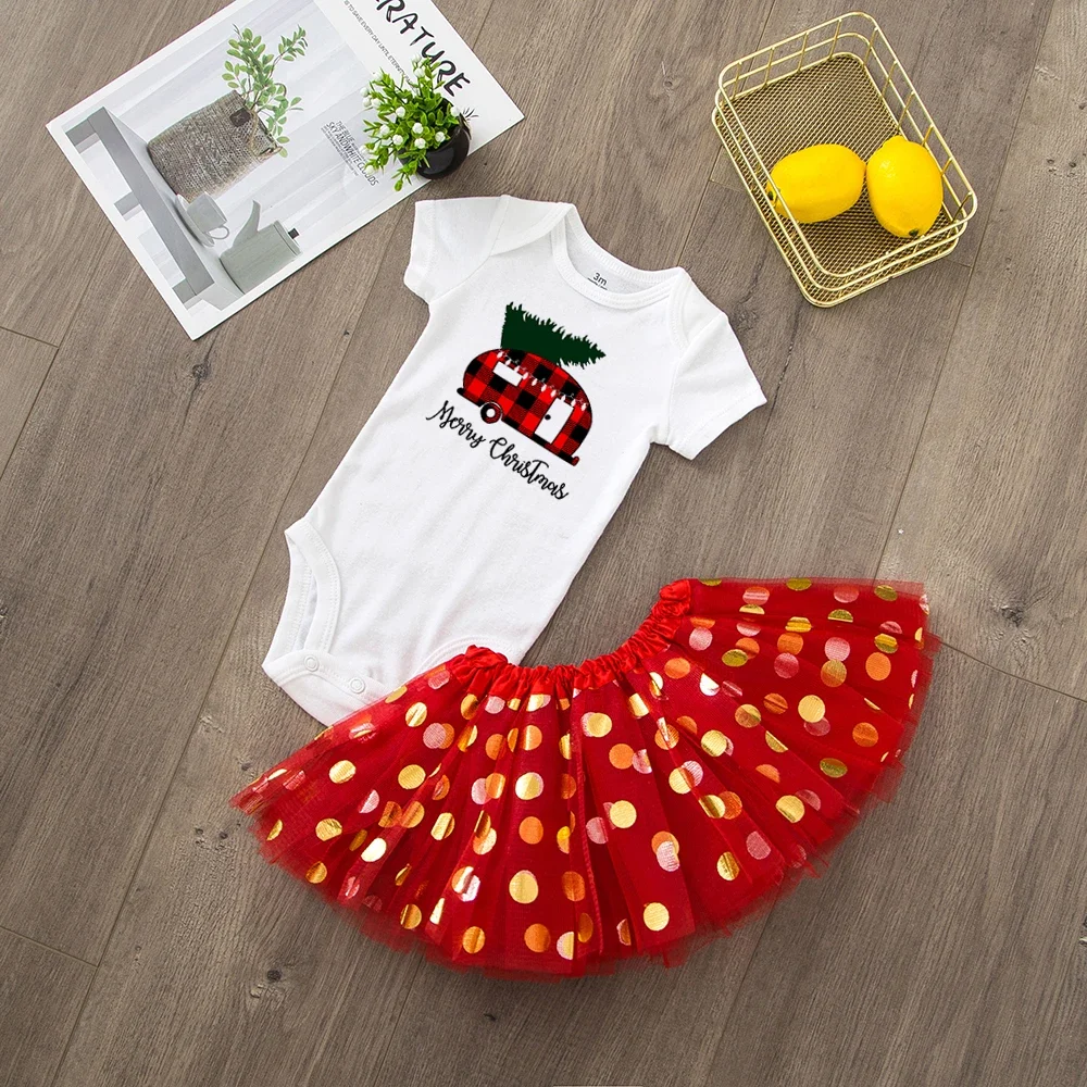 Mi primera Navidad, vestido de fiesta para niña, tutú rojo, trajes de pastel, vestidos infantiles, ropa de vacaciones para niñas de 0 a 24M - imagen 5