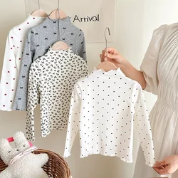 Blusa informal estampada de manga larga para niñas – Moda primavera
