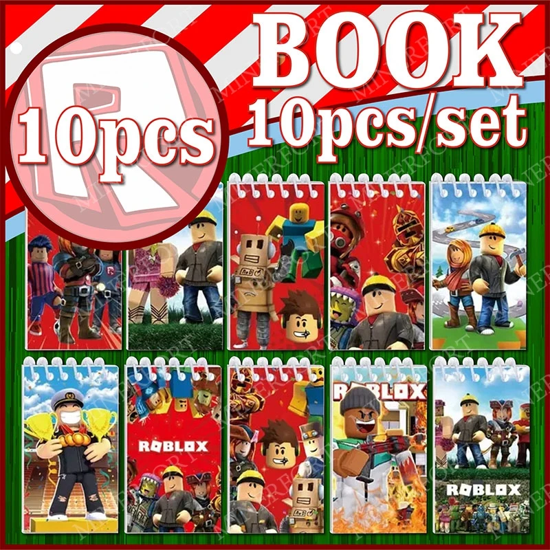 Roblox tema personaje de dibujos animados cuadernos patrón decoración papelería suministros para estudiantes regalos accesorios fiesta diaria - imagen 3