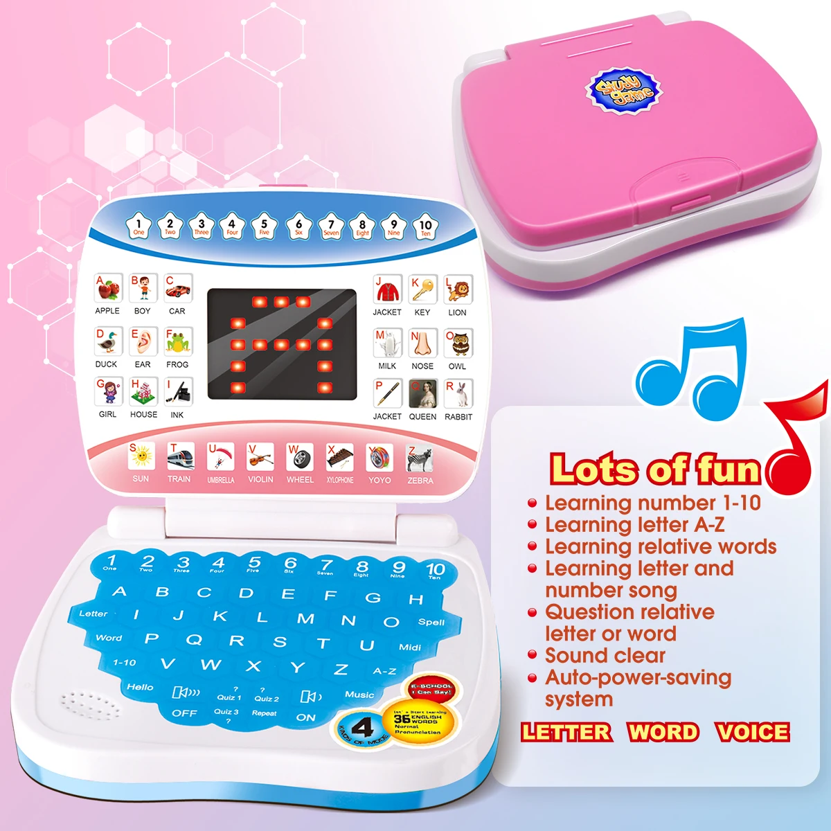Juguete educativo informático con aprendizaje musical y matemáticas - imagen 2