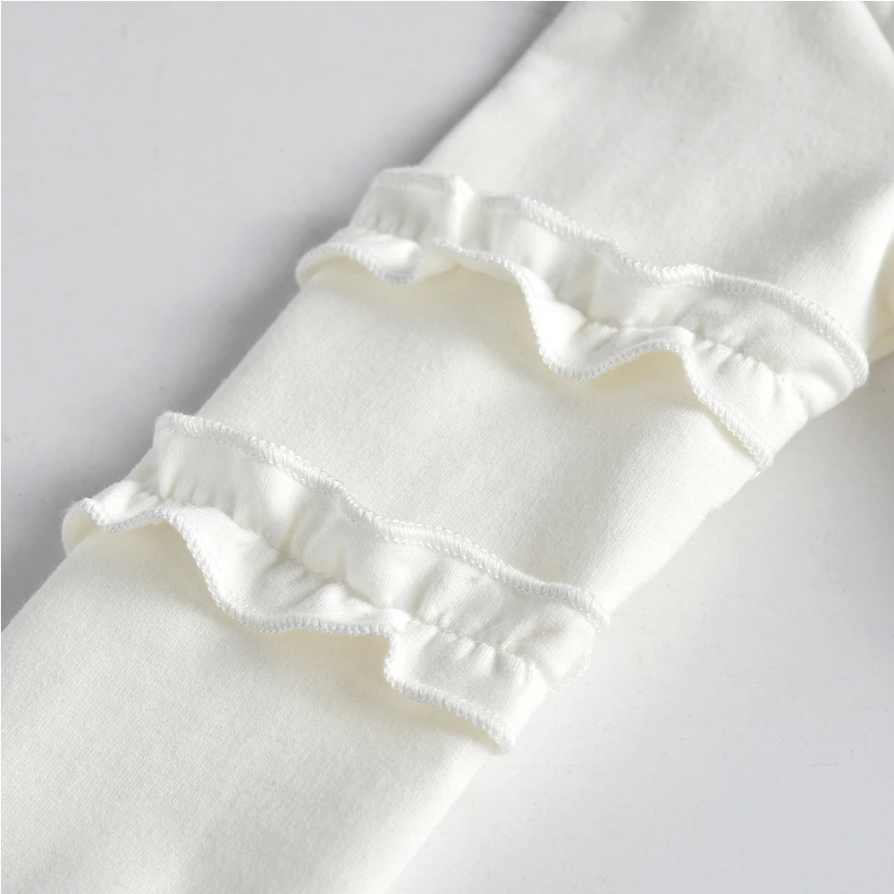 DXTON Sudadera de algodón para niña con volantes de mariposa - imagen 2