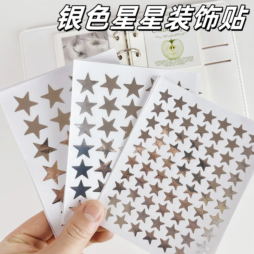 Pegatinas de estrellas plateadas para recompensar a niños en la escuela - imagen 5