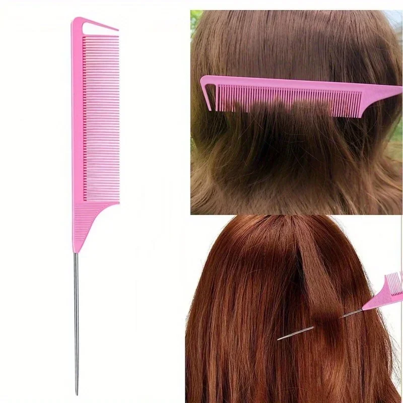 Herramienta de bucle, 2 uds., herramienta trenzada francesa, 4 Uds./juego de cabello, bucle, 1 peine de cola de rata, 1 ud., cortador removedor de bandas de goma elásticas para el cabello - imagen 3