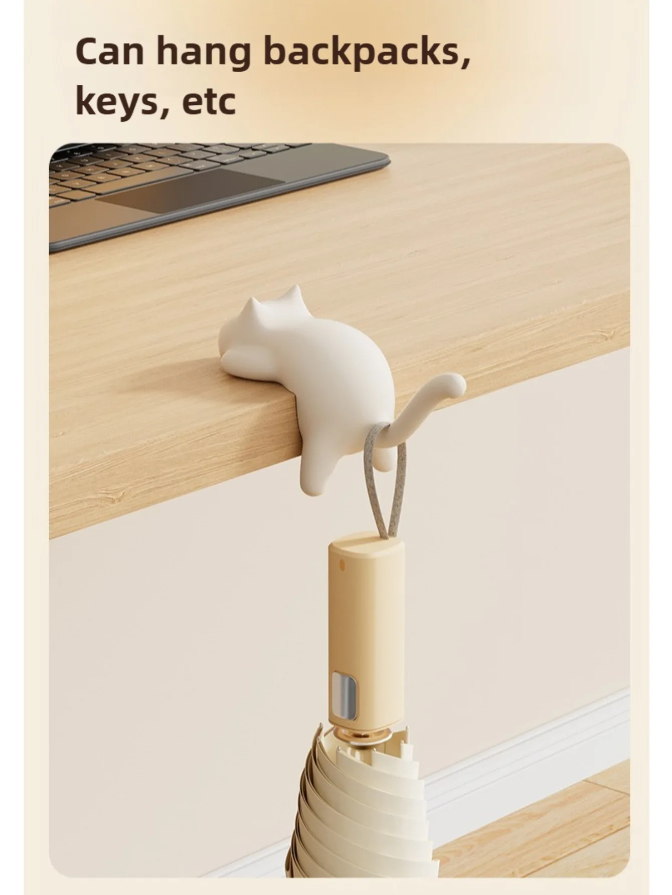 Gancho colgador de mochila escolar para mesa sin perforación - imagen 5