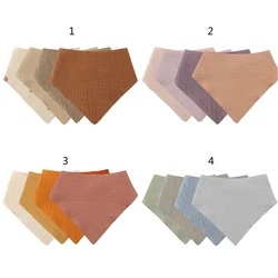 Babero bandana de muselina absorbente para recién nacidos