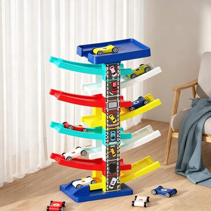 Coche de inercia deslizante para niños con su pista multicapa - imagen 2