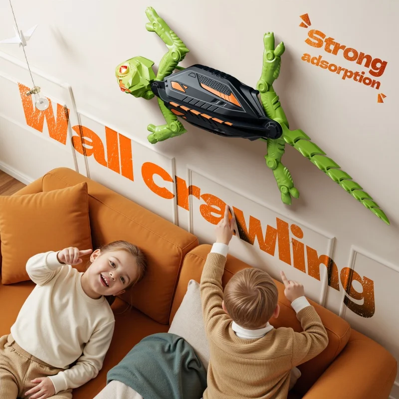 Juguete eléctrico de escalada de pared Gecko con Control remoto para niños, juguetes de broma divertida con ojos LED, lagarto, juego sensorial de Navidad para niños y niñas - imagen 4