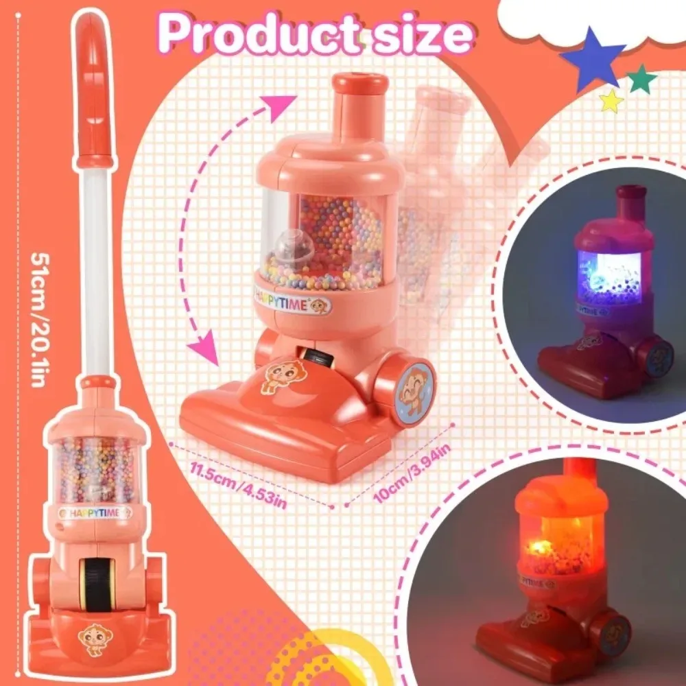 Aspiradora de juguete para niños con luz, juego de simulación, juguetes de limpieza para el hogar, regalo de cumpleaños para niños y niñas - imagen 2