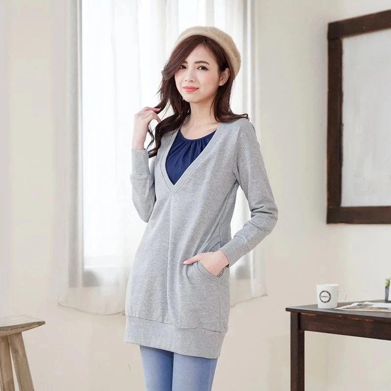 Emotion Moms Sudadera de lactancia para maternidad – Otoño invierno - imagen 4
