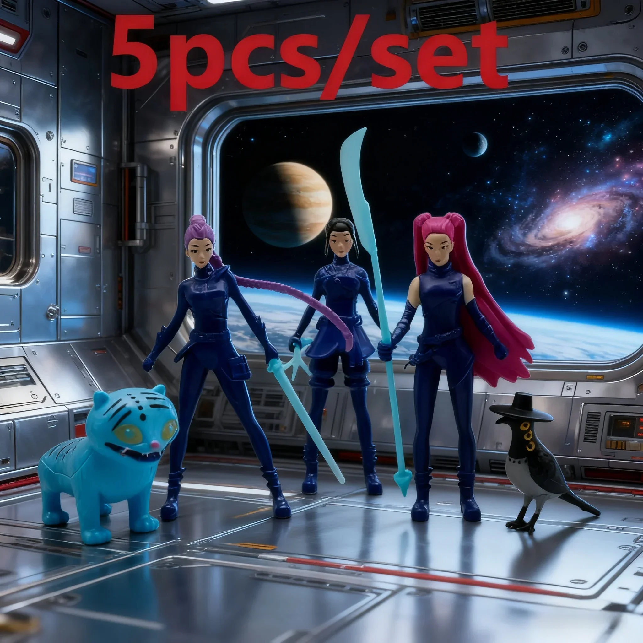 * 5 unid/set Kpop Demon Hunters figura modelo juguete PVC dibujos animados periféricos para juegos decoración de escritorio colección figuras modelo juguete regalos ~ - imagen 2