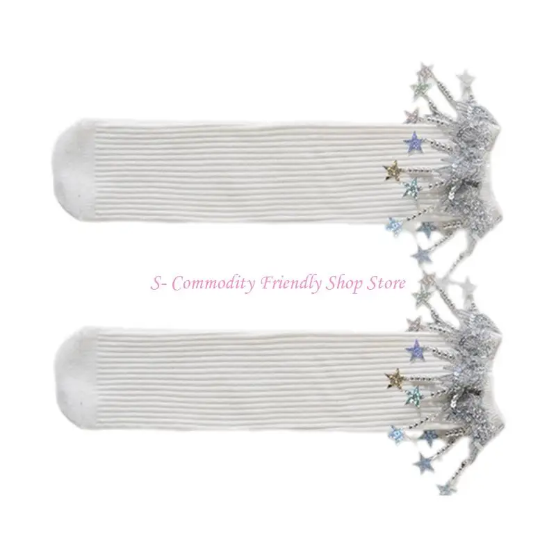 85AE calcetines calcetines hasta rodilla para niña estudiante hasta muslo calcetín pantorrilla