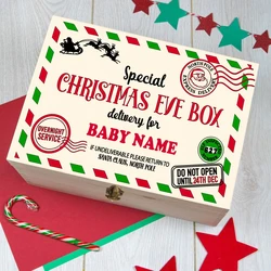 Caja de madera decorada para regalo de Navidad – Niños y niñas