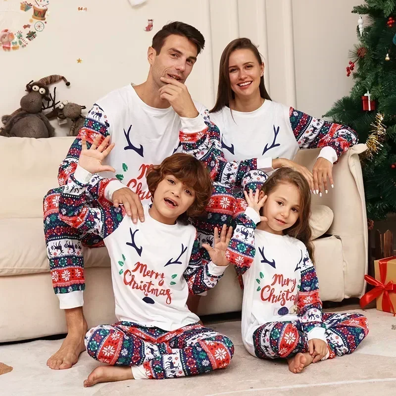 Conjuntos navideños a juego para la familia, pijamas para adultos y niños, conjunto de ropa, peleles para bebé, ropa de dormir informal, pijamas de aspecto familiar de Navidad