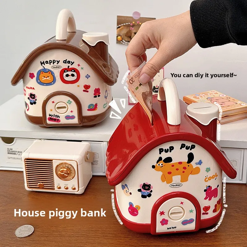 Hucha infantil con forma de casa para niños y niñas - imagen 2