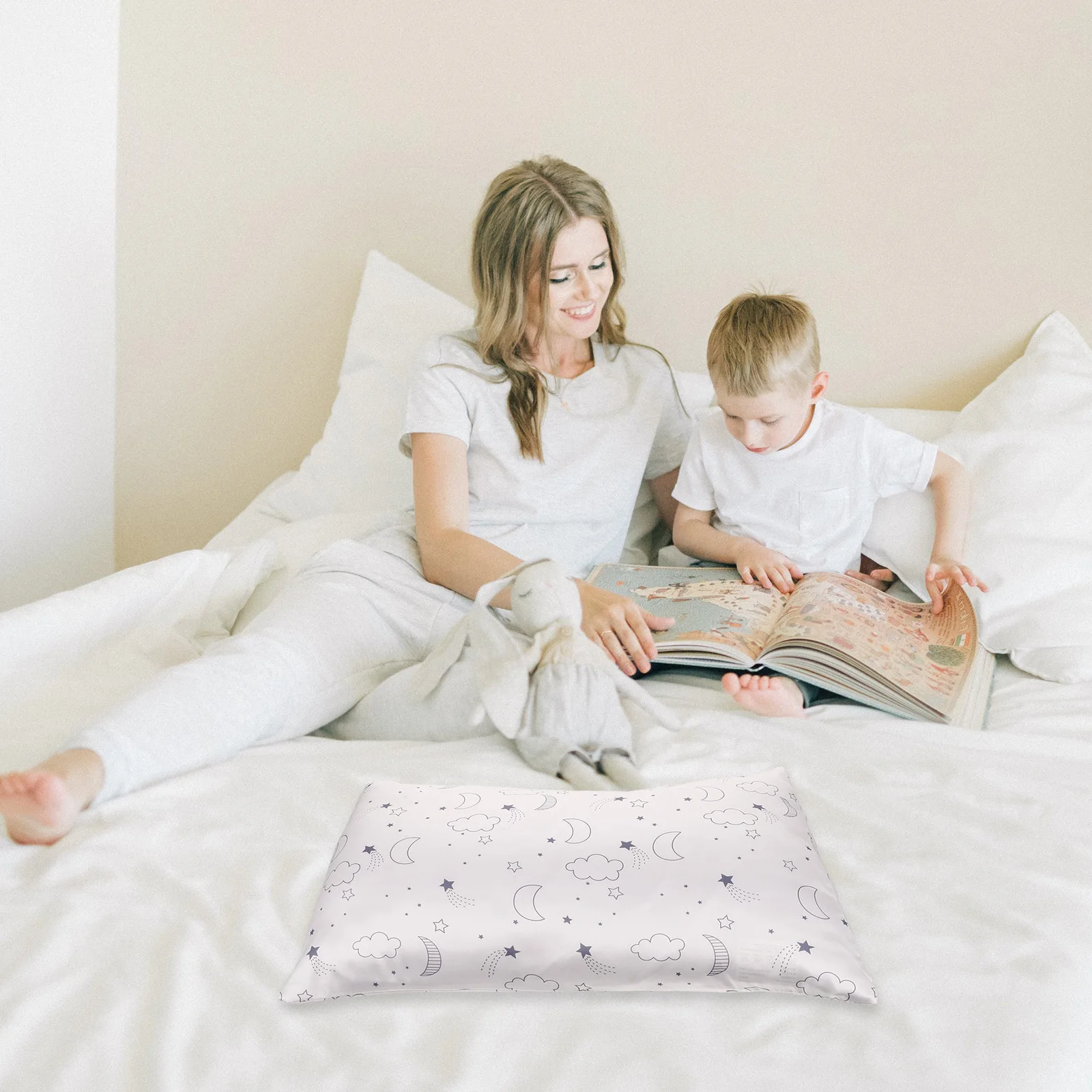 Funda de almohada para niños, Material transpirable, textura, diseño de sobre, viaje, hogar, escuela, adorables estampados de dibujos animados - imagen 3