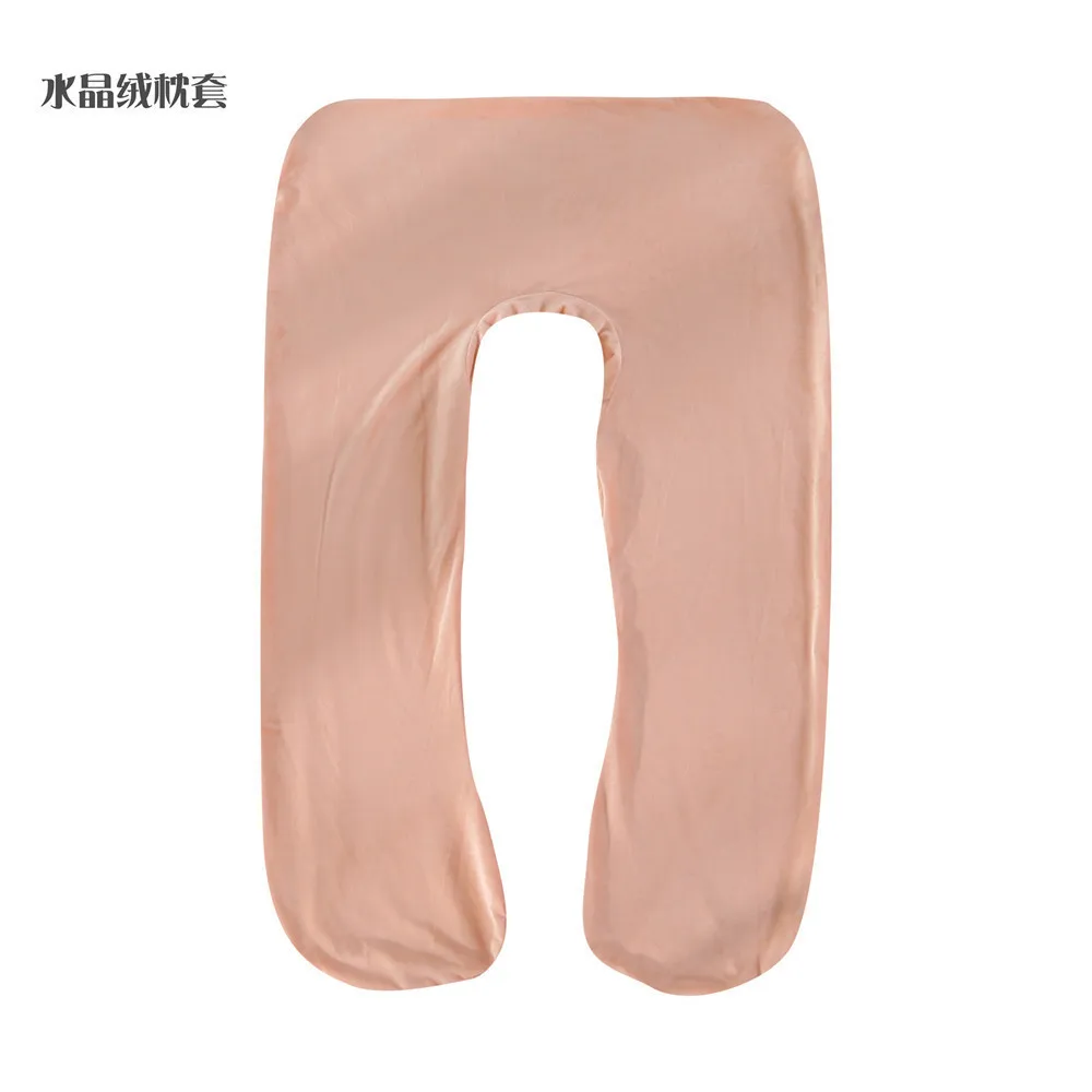 Funda almohada embarazada U forro polar lavable – dormir de lado - imagen 2