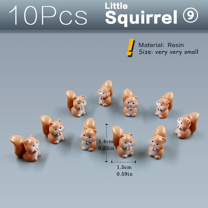 10pcs Squirrels