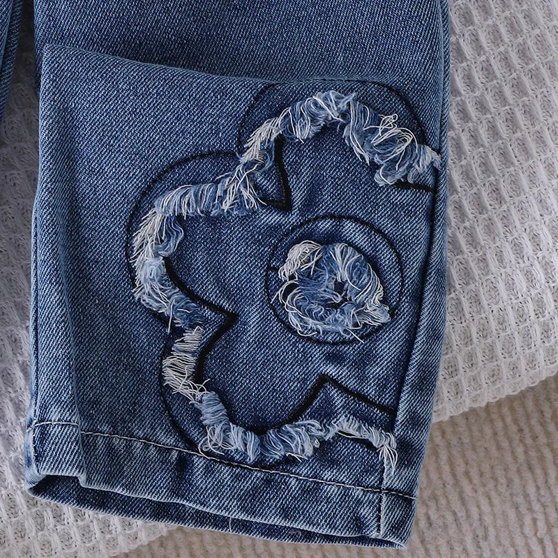 Conjunto bebé verano algodón floral + vaquero – Boutique - imagen 5