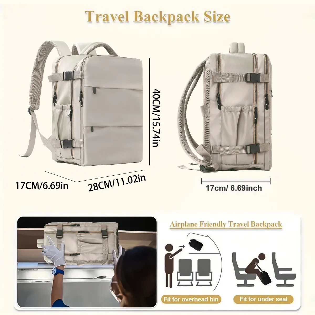 Mochila impermeable gran capacidad con compartimento húmedo y seco - imagen 2