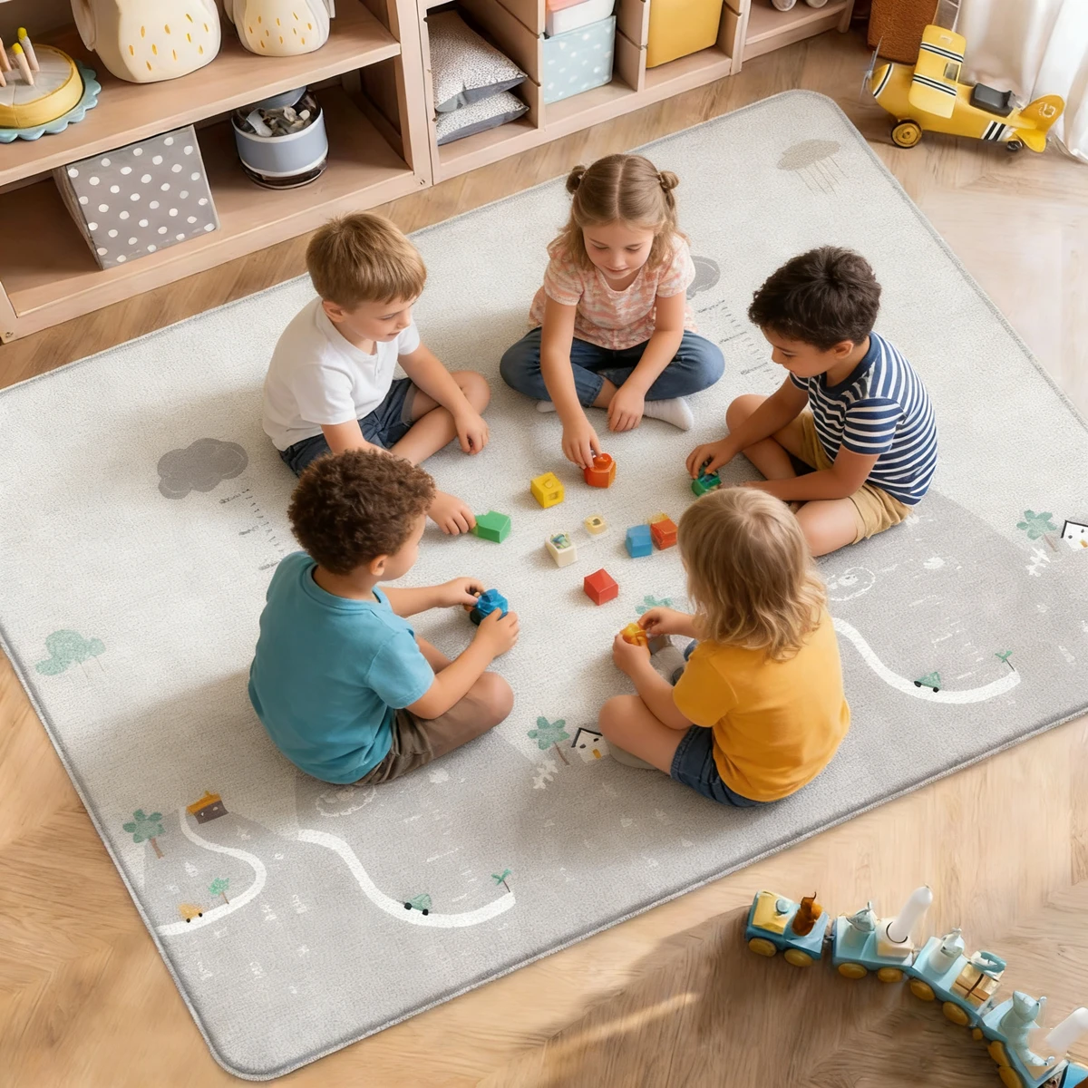 Alfombra de juego gruesa, segura y plegable para niños – Acolchada - imagen 5