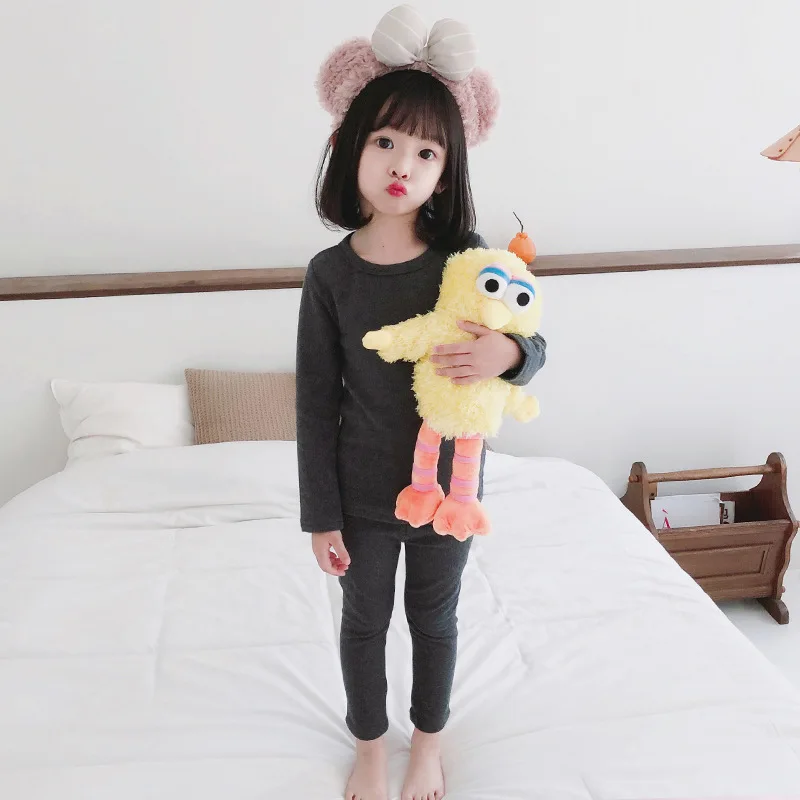 Enfants longs johhs ensemble bébé filles longs Johns sous-vêtements pour enfants bébé garçons sous-vêtements thermiques en coton 3-9 ans couleurs bonbons - imagen 5