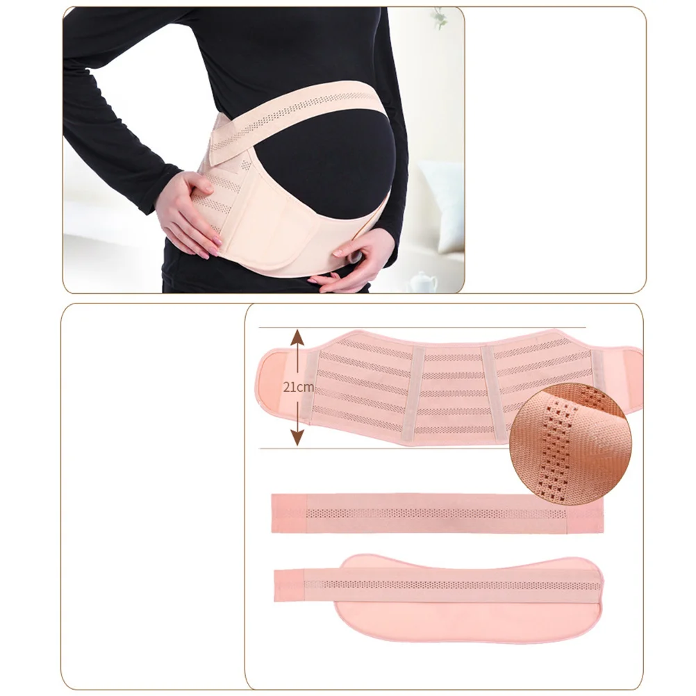Cinturón de soporte de maternidad talla L desnudo transpirable ajustable banda para el vientre banda Abdominal para embarazo soporte pélvico embarazo - imagen 4