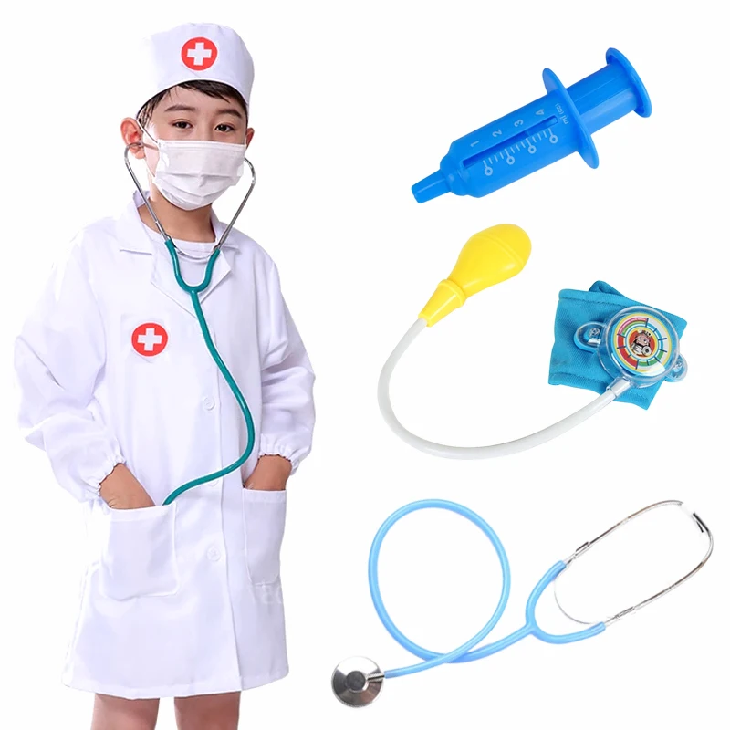 Disfraz médico niño con batita y estetoscopio – Juego rol - imagen 4