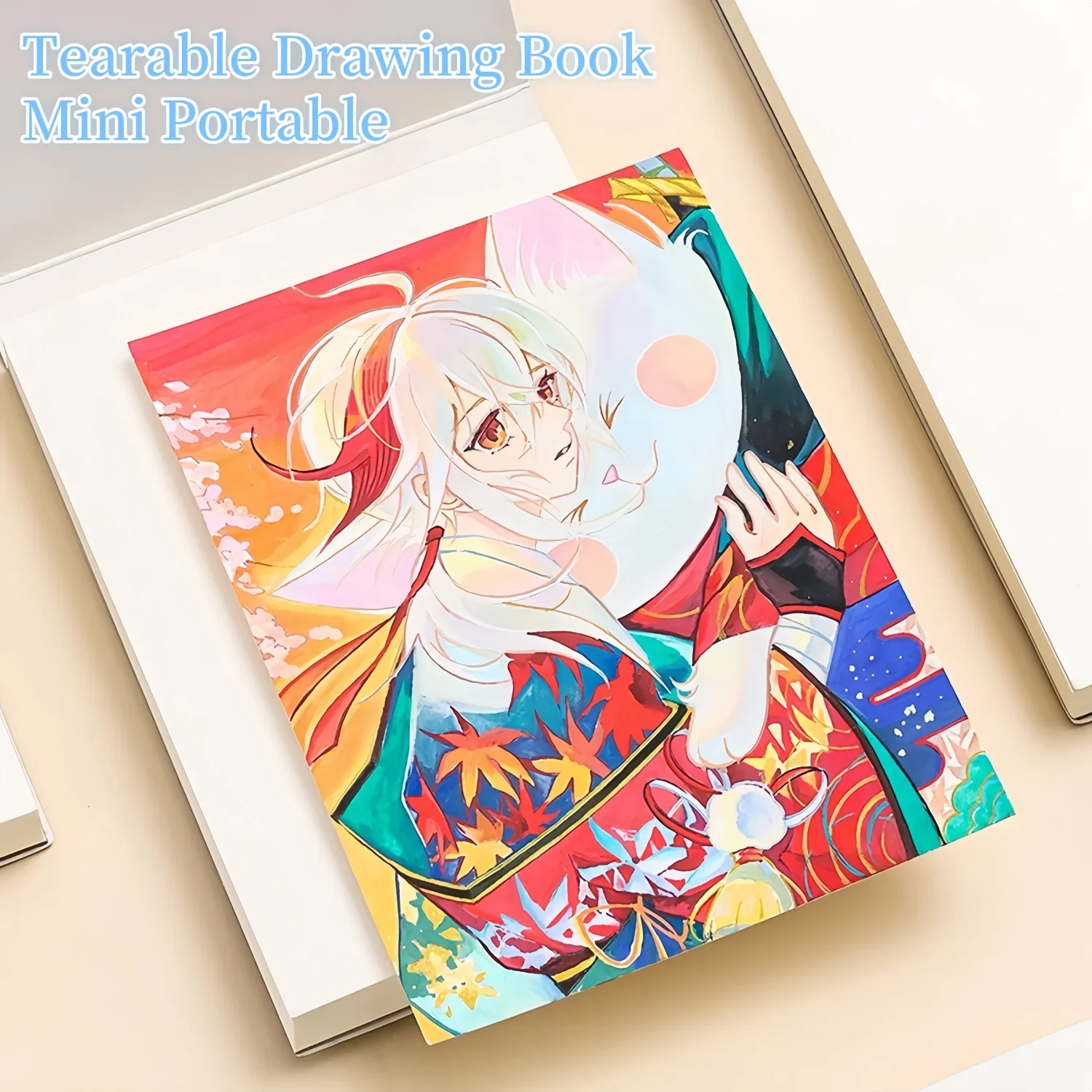 Cuaderno de dibujo en forma lágrima con tapa dura y bolsillo práctico - imagen 5