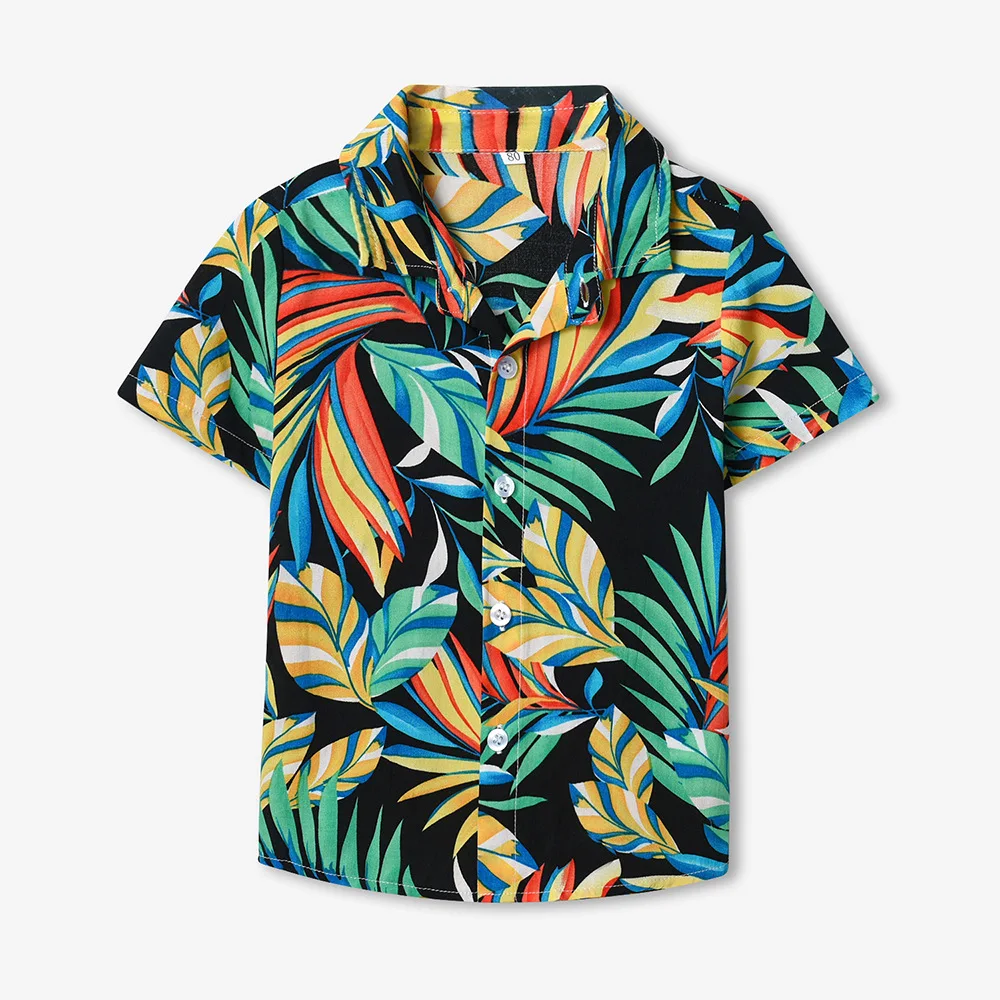 Camisa a juego padre e hijo – Estilo playero floral - imagen 2