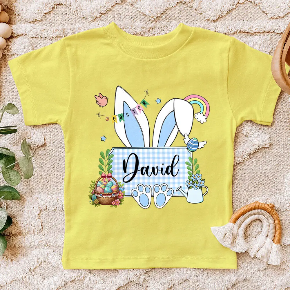 Camiseta personalizada de Pascua con conejito para niño - imagen 2