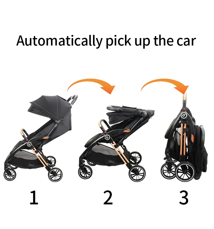 Promoción de lujo de alto paisaje cochecito de bebé Baobaohao cochecito de bebé plegable automático cochecito de bebé 3 en 1 cochecitos Baobaohao - imagen 3
