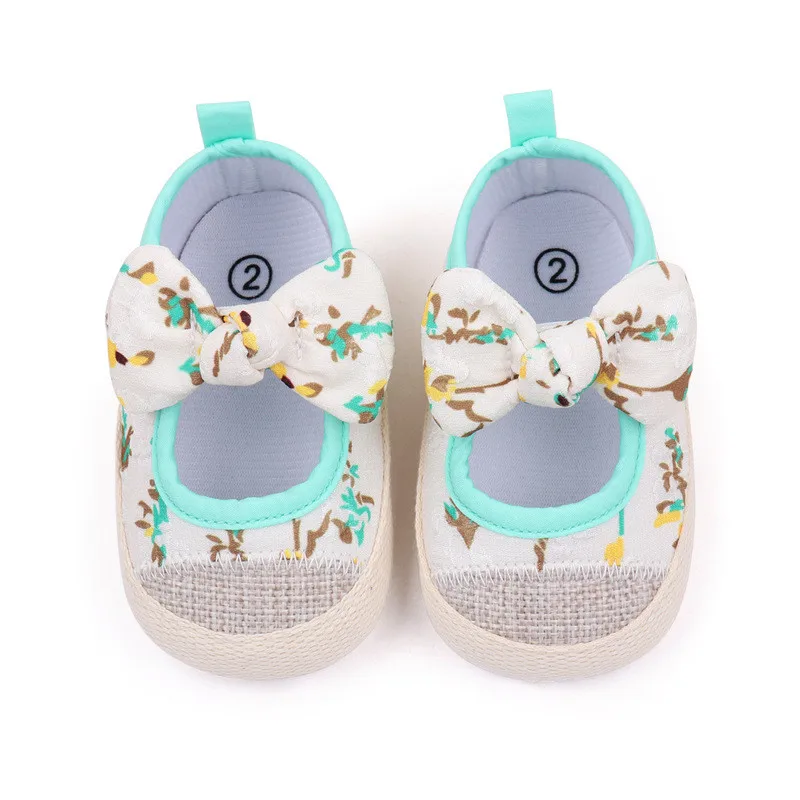 Zapatos de cuna antideslizantes de algodón para bebé niña - imagen 4