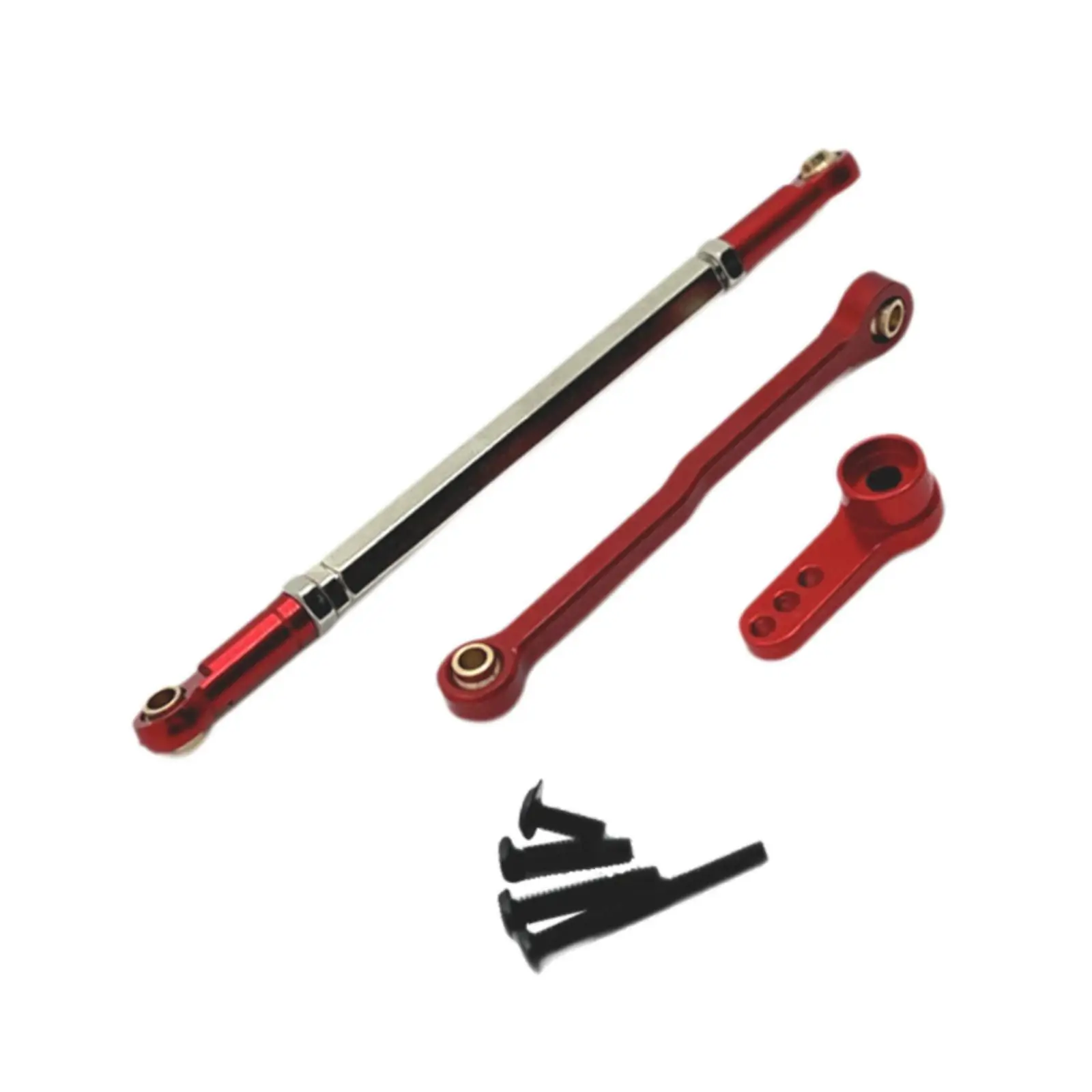 Varilla de servoenlace con tornillos de montaje, barra de dirección de Metal para 1/12 MN82 MN168 - imagen 2