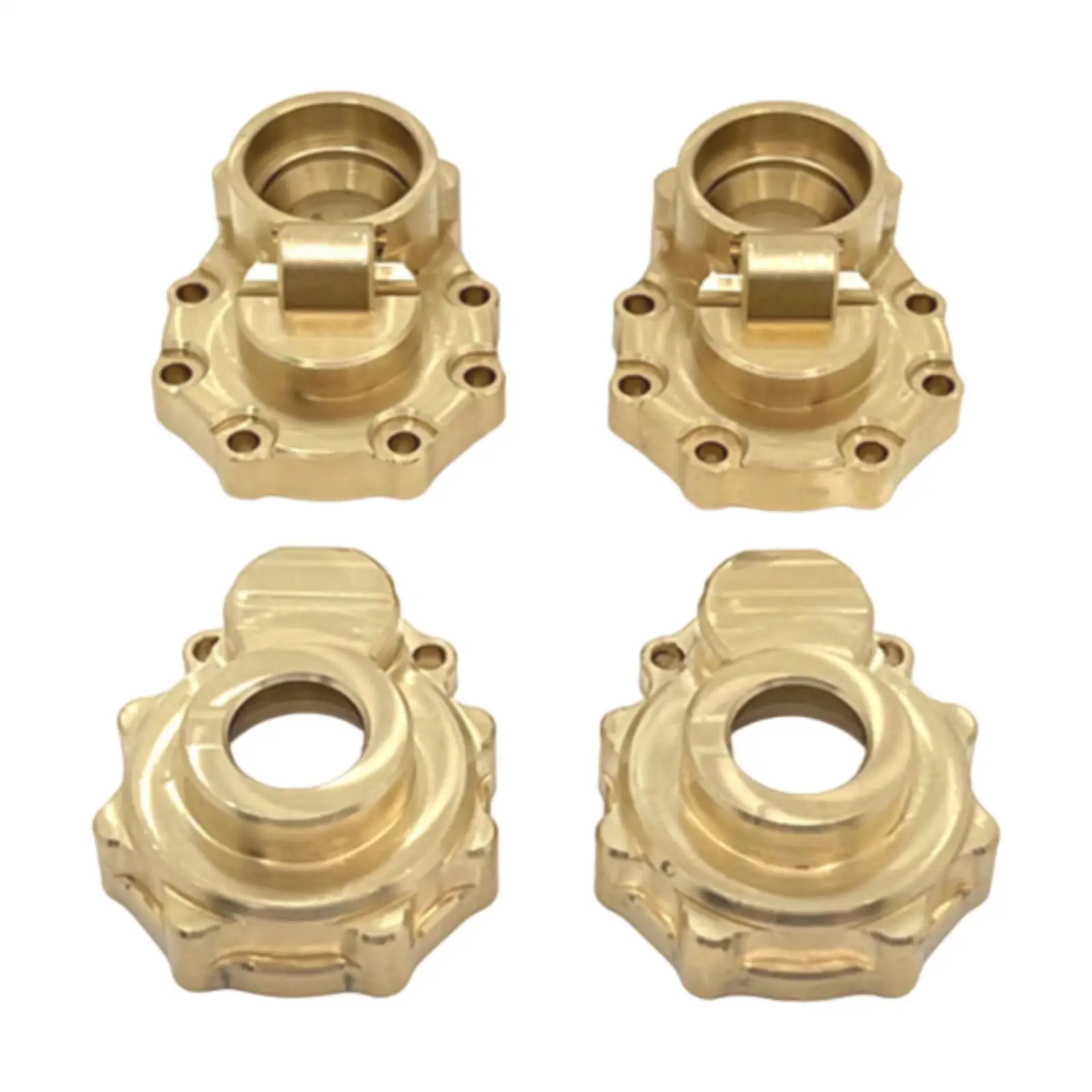 4Pcs 1/10 Brass Rear Portal Housing Professional Upgraded Heavy Duty RC Car