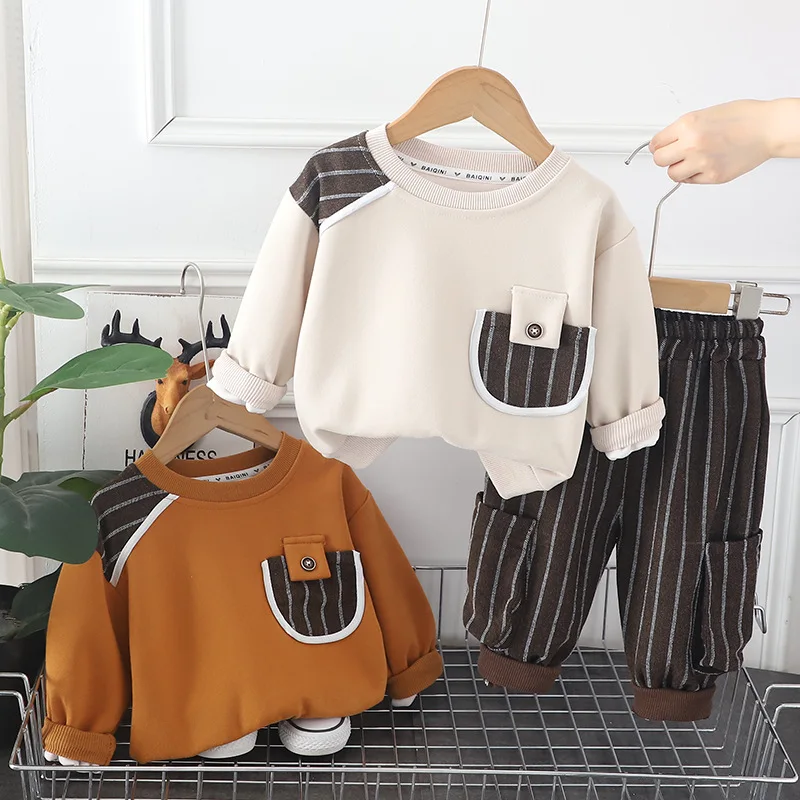 Conjunto de ropa de otoño para bebé, camiseta y pantalones para niño, chándal informal para niño, 2 uds./Set - imagen 2